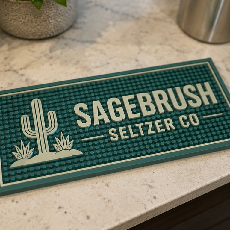 Custom bar mats for beverage brand activations