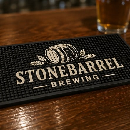 Custom bar mats for craft breweries and taprooms