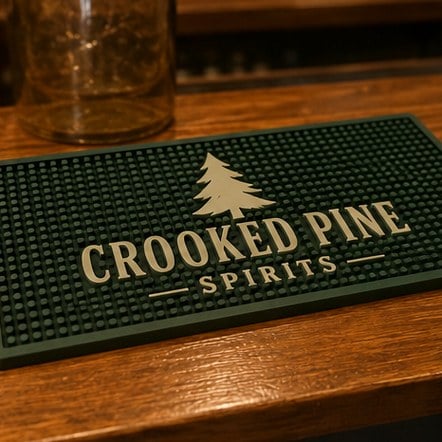 Custom bar mats for distilleries and tasting rooms