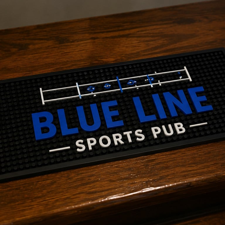 Custom bar mats for sports bars and venues