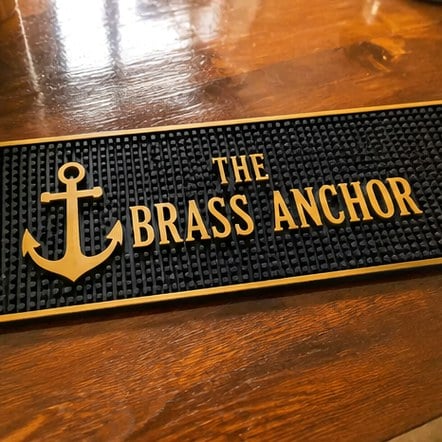 Custom rubber bar rail mats