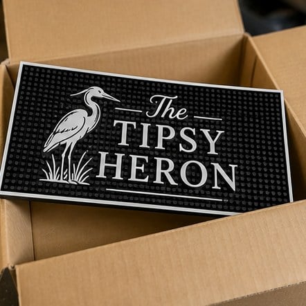 Personalized bar mats for home bars